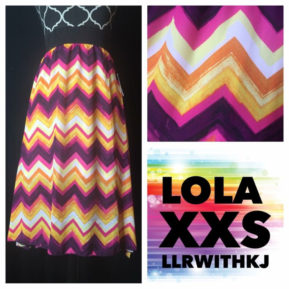 Lularoe Lola Chevron Skirt XXS